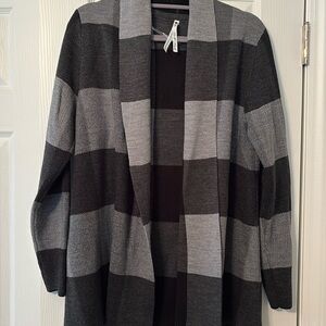 Black and gray cardigan